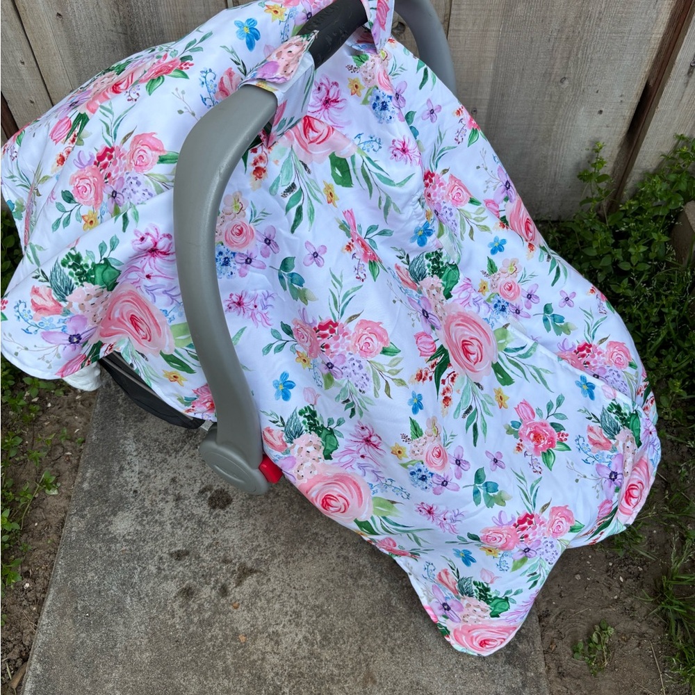 Floral Baby Car Seat Cover